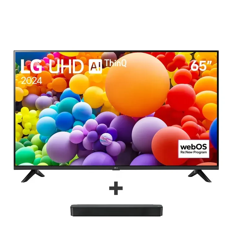 TV LG 65" Pulgadas 164 Cm 65UT7300PSA 4K-UHD LED Smart TV + Barra de Sonido LG SK1